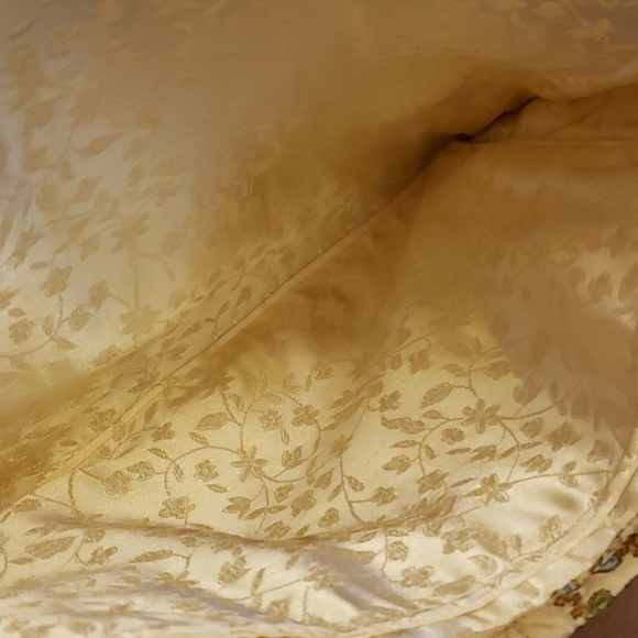 VINTAGE 80s Clutch Brocade Fabric Hand Crafted EU - Picture 5 of 8